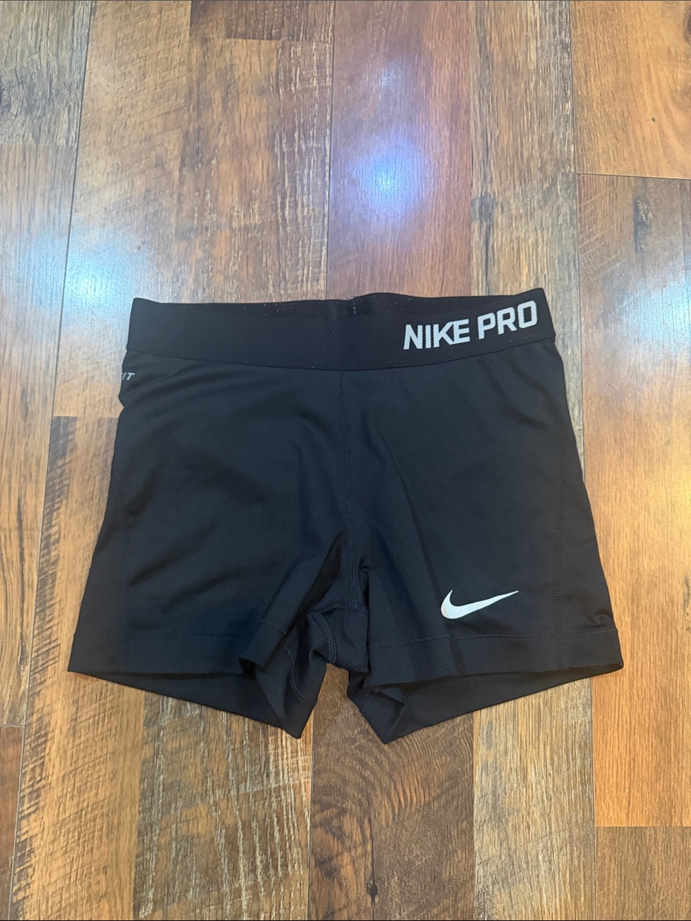 Nike Women's Black Performance Bike Shorts with White Swoosh M (4600)